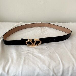 Valentino Garavani - Black Leather Women’s Belt